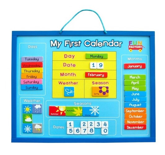 My First 6 in 1 Magnetic Calendar Educational and fun