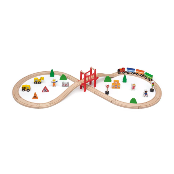 39 Piece Wooden Train Set