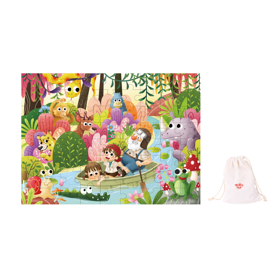 Rainforest 72 Piece Jigsaw Puzzle - I Love Wooden Toys