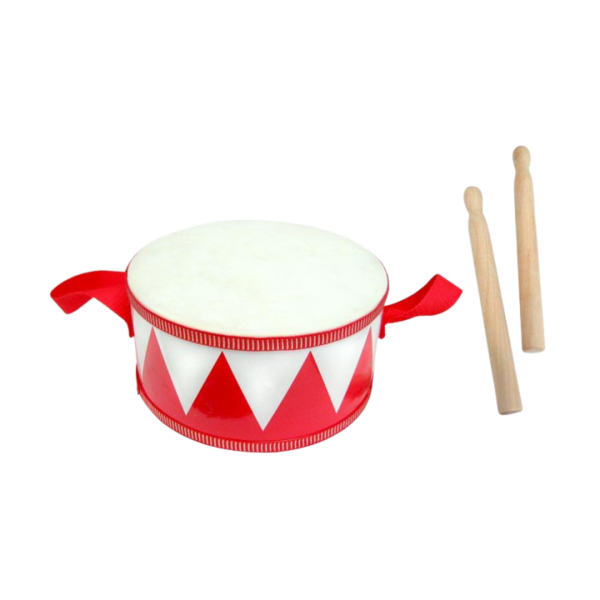 March to a beat with this Red Classic Marching Drum!