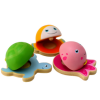 The Sea Animal Wooden Castanet helps develop hand-eye coordination and more!