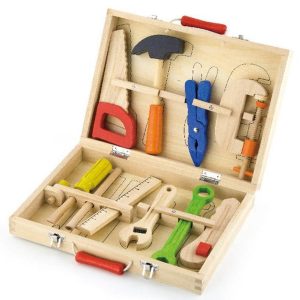 Build with our Wooden Tool Kit in a Case