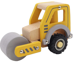 Play pretend with this Wooden Roller with Rubber Wheels!