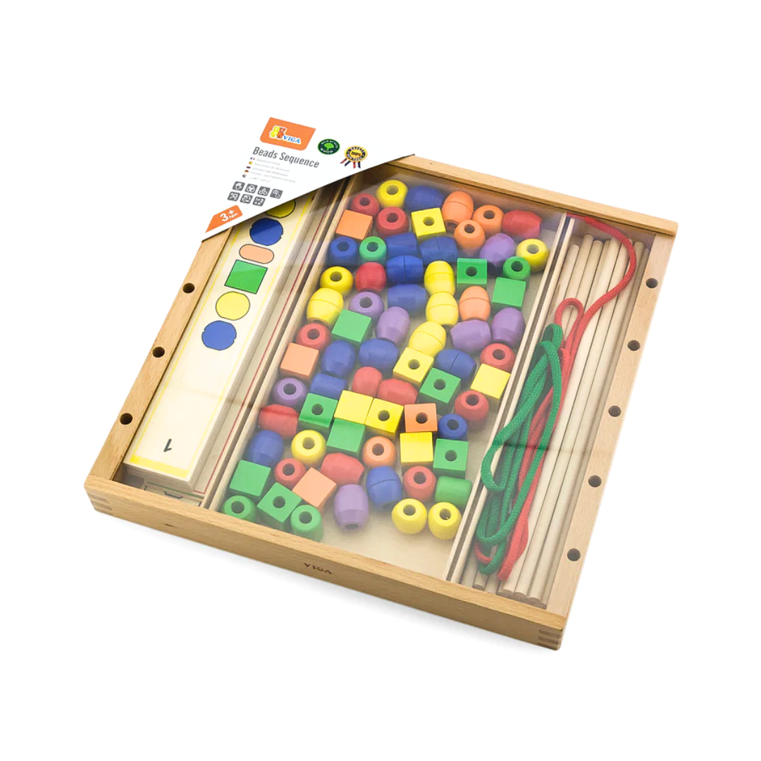 Wooden Sequencing Beads Set